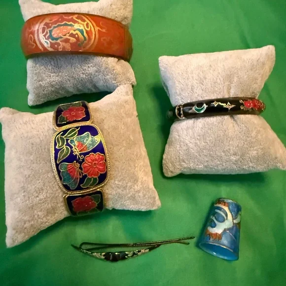 Colorful Enamel Bangle Set - Picture 1 of 4